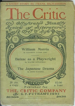 Item #19471 AGAIN THE LITERARY ASPIRANT. (Article in "The Critic." Vol. XLI, No. 3. Sept. 1902)....