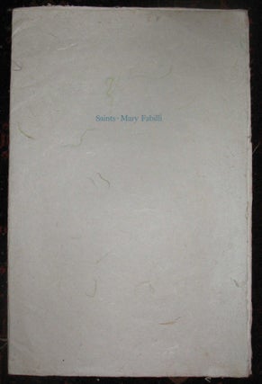 Item #21002 SAINTS: Nine Linoleum Blocks by Mary Fabilli. Mary Fabilli