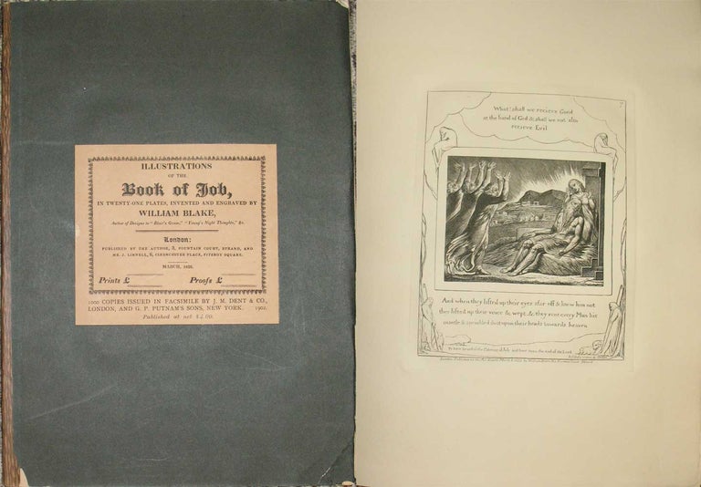 Item #21743 ILLUSTRATIONS OF THE BOOK OF JOB in Twenty-One Plates, Invented and Engraved by William Blake. William Blake.