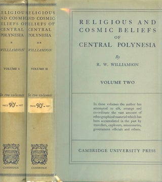 Item #22106 RELIGIOUS AND COSMIC BELIEFS OF CENTRAL POLYNESIA. Robert W. Williamson