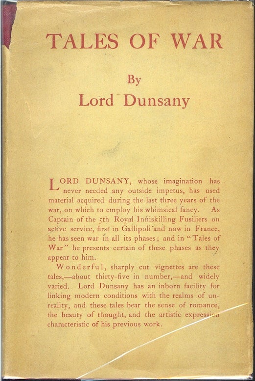 Item #22204 TALES OF WAR. Lord Dunsany.