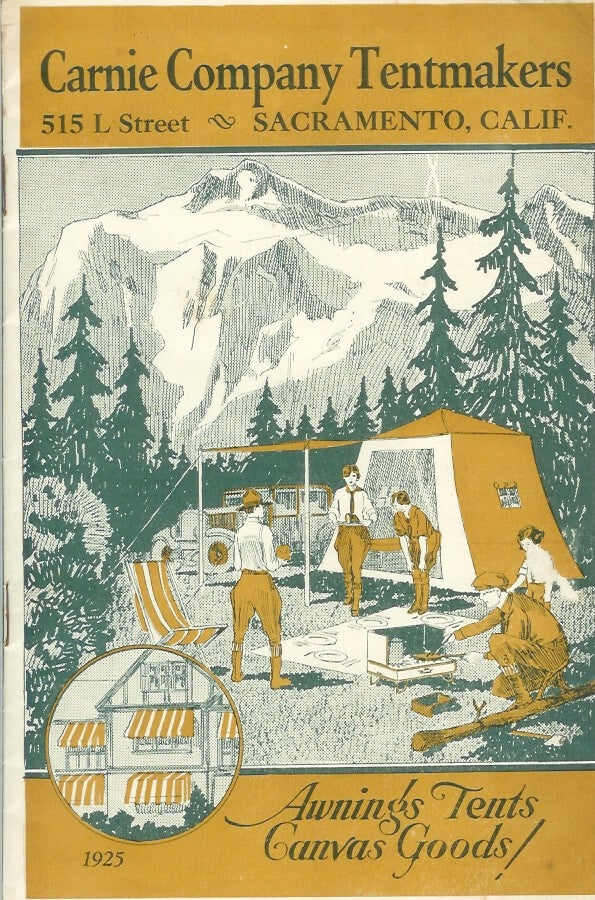 Item #22418 CARNIE COMPANY TENTMAKERS, AWNINGS, TENTS, CANVAS GOODS, 1925. (cover title). Camping/Outfitting, Carnie Company Tentmakers.