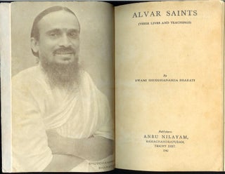 Item #22703 ALVAR SAINTS: Their Lives and Teachings. Swami Shuddhananda Bharati