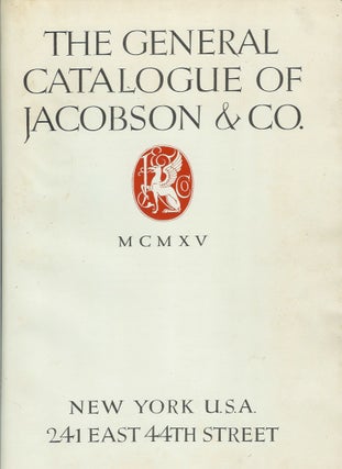 THE GENERAL CATALOGUE OF JACOBSEN & CO. (Cover title: Architecure and Decorative Ornaments).