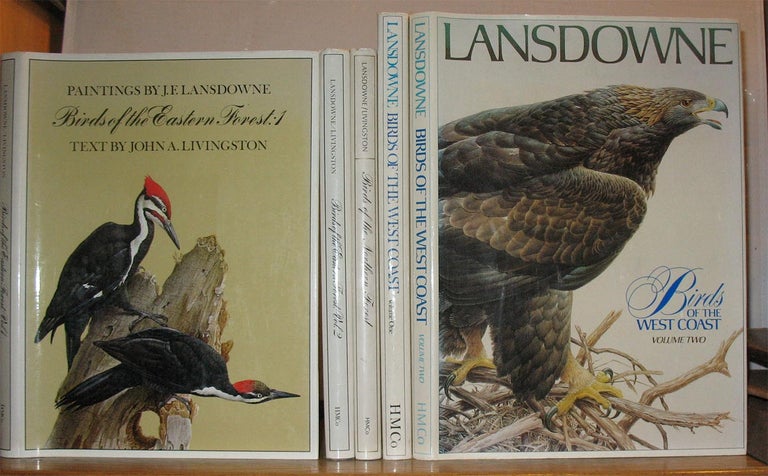 Item #22830 BIRDS OF THE NORTHERN FOREST; BIRDS OF THE EASTERN FOREST (in 2 volumes); BIRDS OF THE WEST COAST (in 2 volumes). Complete in 5 volumes. J. F. Lansdowne, John A. Livingstone.
