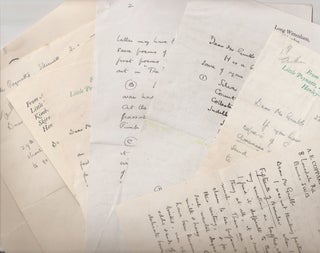 Item #23064 7 AUTOGRAPH LETTERS WRITTEN TO G. H. GRUBB and 1 letter from Jonathan Cape to Mr....