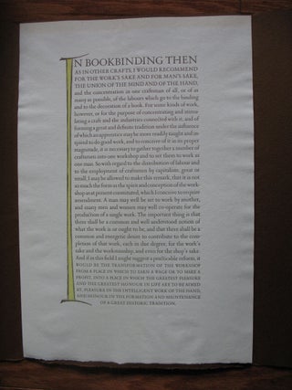Item #23219 "In Bookbinding Then." (Golden Rules for the Bookbinder). Allen Press