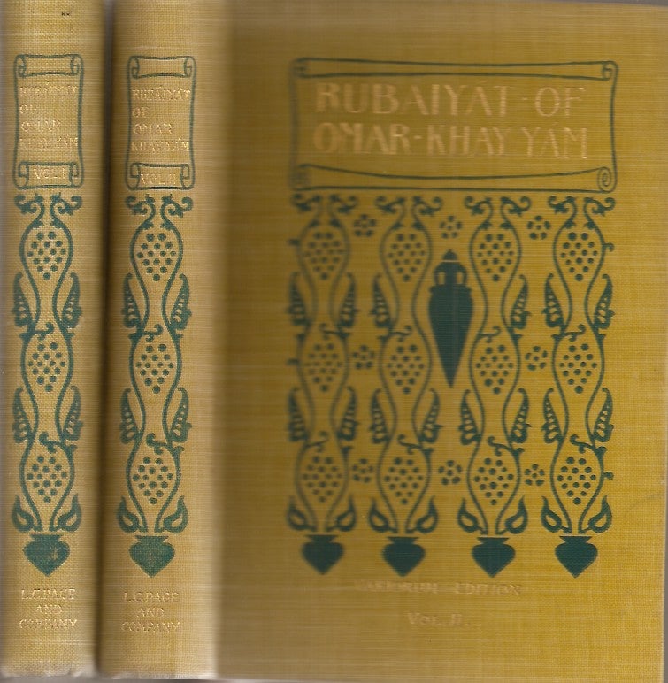 Item #23233 THE RUBAIYAT OF OMAR KHAYYAM: English, French, and German translations comparatively arranged in accordance with the text of Edward Fitzgerald's version with further selections, notes, biographies, bibliography and other material collected and edited by Nathan Haskell Dole. Omar Khayyam. Edward Fitzgerald translation., Nathan Haskell Dole.