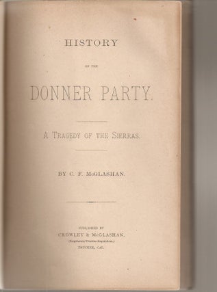 HISTORY OF THE DONNER PARTY.