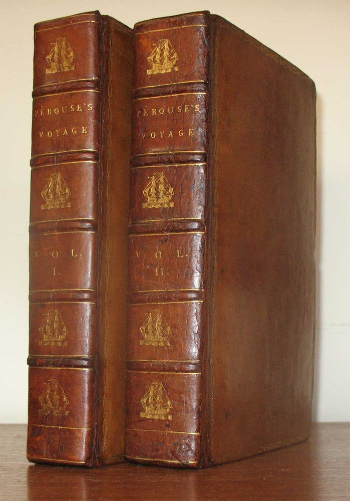 Item #23577 THE VOYAGE OF LA PEROUSE ROUND THE WORLD: In the Years 1785, 1786, 1787, and 1788. To Which is Prefixed , Narrative of an Interesting Voyage from Manila to St. Blaise, and annexed, Travels over the Continent with the Dispatches of La Perouse in 1787 and 1788, by M. de Lesseps. Translated from the French. Illustrated with Fifty-one Plates. La Perouse, M. L. A. Milet Mureau.