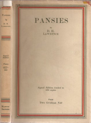 Item #23656 PANSIES: Poems by D. H. Lawrence. D. H. Lawrence
