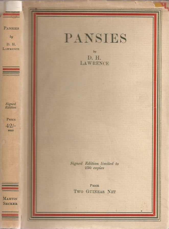 Item #23656 PANSIES: Poems by D. H. Lawrence. D. H. Lawrence.