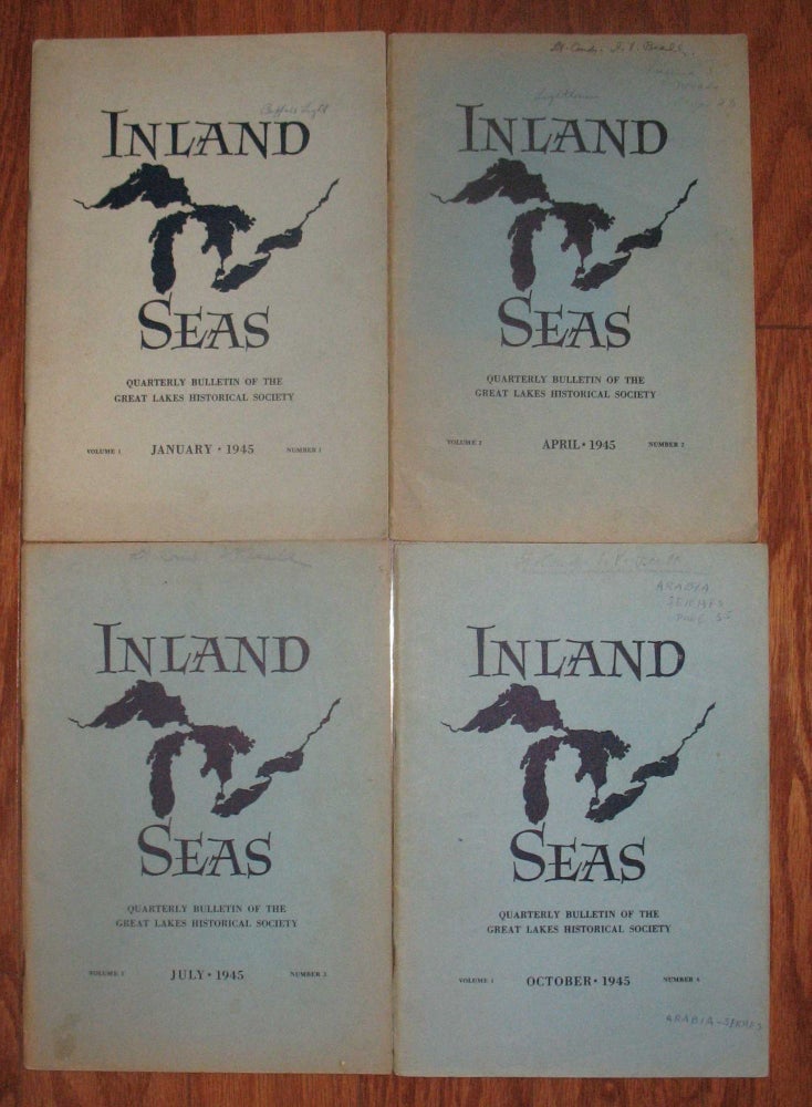 Item #23735 INLAND SEAS: Quarterly Bulletin of the Great Lakes Historical Society. Volume 1 Numbers 1 (January), 2 (April), 3 (July), 4 (October) 1945. Great Lakes Historical Society.