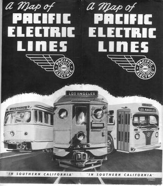 Item #23856 A MAP OF PACIFIC ELECTRIC LINES in Southern California. Pacific Electric Railway Co
